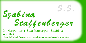 szabina staffenberger business card